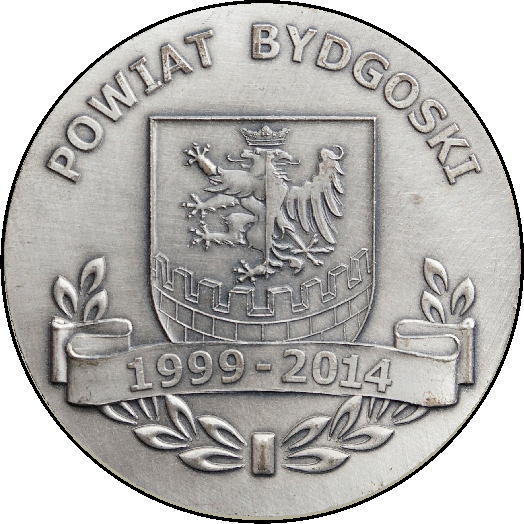 Medal wyprodukowany na zamówienie powiatu bydgoskiego