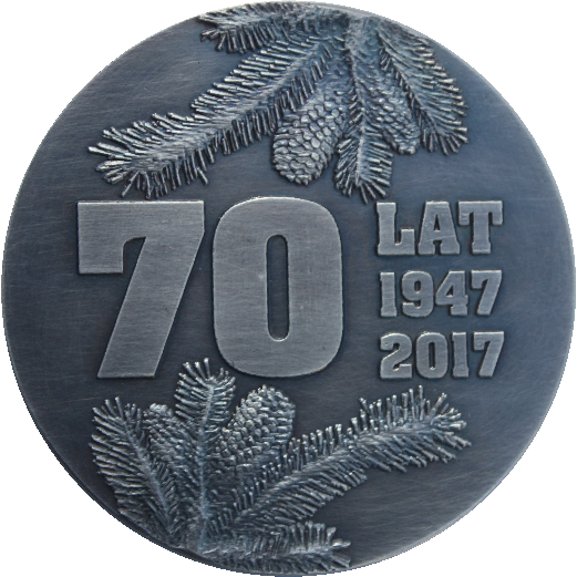 Medal wytworzony na zamówienie 70 lecia lasów państwowych